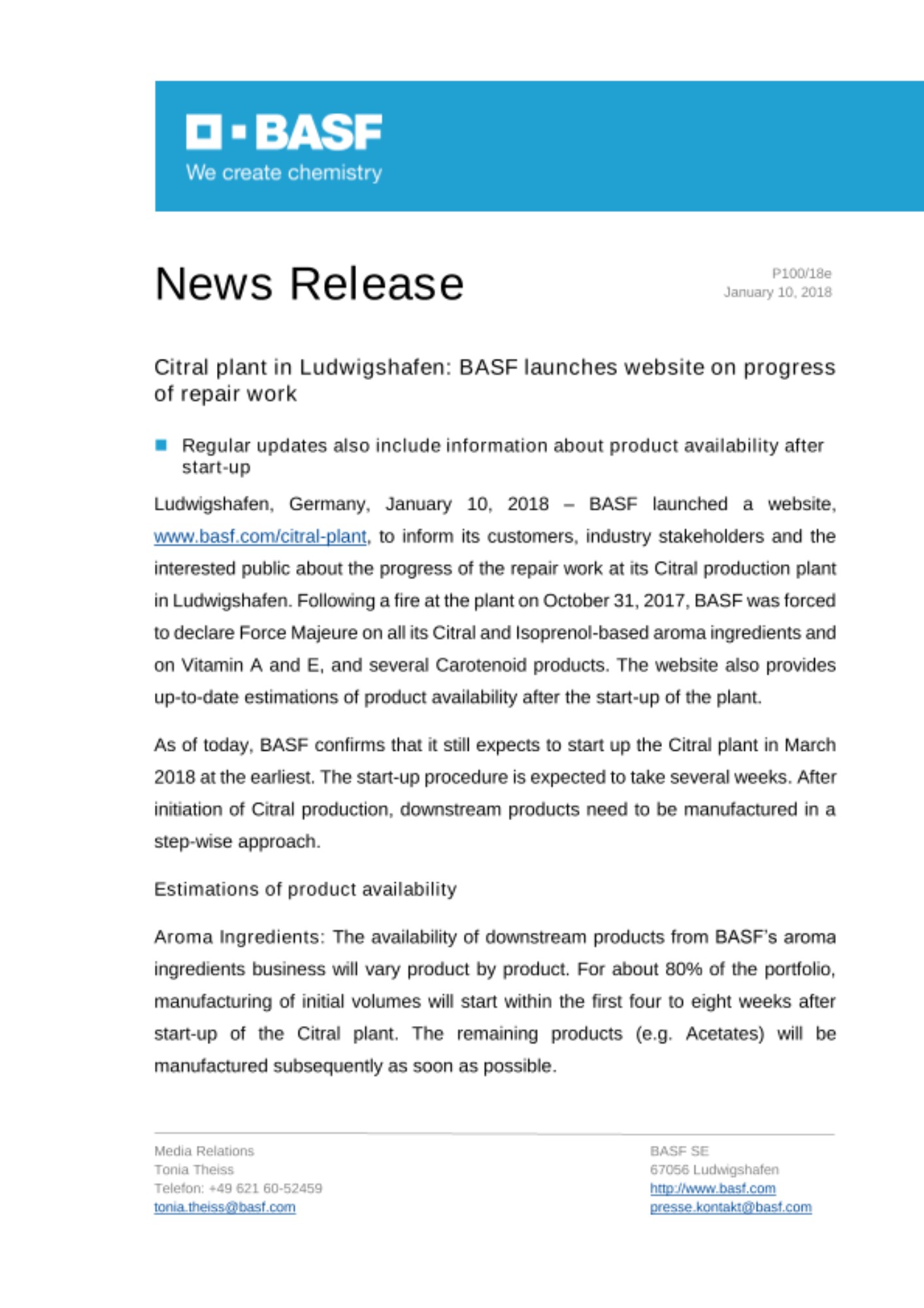 News Release News Release